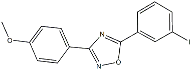 4-[5-(3-iodophenyl)-1,2,4-oxadiazol-3-yl]phenyl methyl ether 구조식 이미지