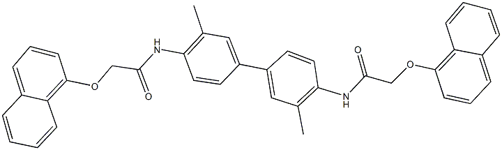 N-(3,3'-dimethyl-4'-{[(1-naphthyloxy)acetyl]amino}[1,1'-biphenyl]-4-yl)-2-(1-naphthyloxy)acetamide 구조식 이미지