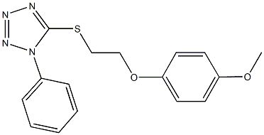 5-[(2-{[4-(methyloxy)phenyl]oxy}ethyl)sulfanyl]-1-phenyl-1H-tetraazole Structure