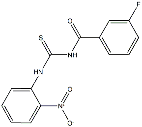 N-(3-fluorobenzoyl)-N'-{2-nitrophenyl}thiourea Structure