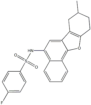 4-fluoro-N-(8-methyl-7,8,9,10-tetrahydronaphtho[1,2-b][1]benzofuran-5-yl)benzenesulfonamide Structure