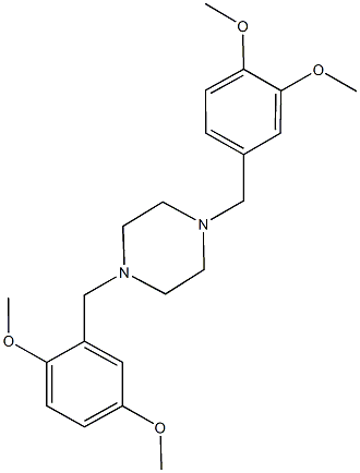 2-{[4-(3,4-dimethoxybenzyl)-1-piperazinyl]methyl}-4-methoxyphenyl methyl ether 구조식 이미지