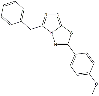 4-(3-benzyl[1,2,4]triazolo[3,4-b][1,3,4]thiadiazol-6-yl)phenyl methyl ether 구조식 이미지