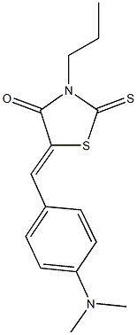 5-[4-(dimethylamino)benzylidene]-3-propyl-2-thioxo-1,3-thiazolidin-4-one 구조식 이미지