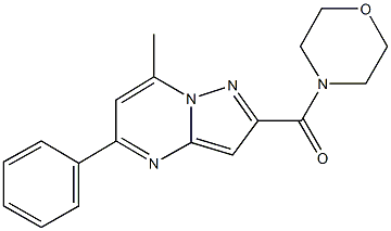 7-methyl-2-(4-morpholinylcarbonyl)-5-phenylpyrazolo[1,5-a]pyrimidine Structure