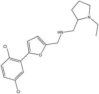 N-{[5-(2,5-dichlorophenyl)-2-furyl]methyl}-N-[(1-ethyl-2-pyrrolidinyl)methyl]amine 구조식 이미지