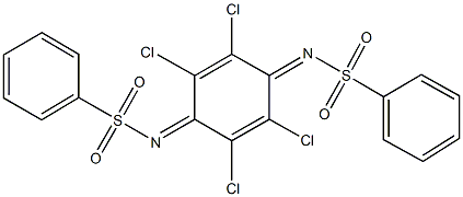 N-{2,3,5,6-tetrachloro-4-[(phenylsulfonyl)imino]-2,5-cyclohexadien-1-ylidene}benzenesulfonamide Structure