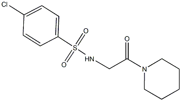 4-chloro-N-[2-oxo-2-(1-piperidinyl)ethyl]benzenesulfonamide Structure