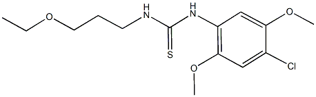 N-(4-chloro-2,5-dimethoxyphenyl)-N'-(3-ethoxypropyl)thiourea 구조식 이미지