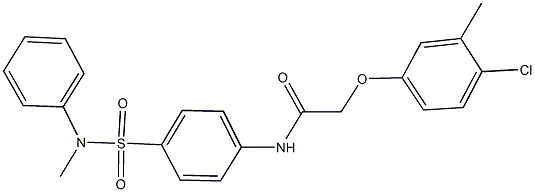 2-(4-chloro-3-methylphenoxy)-N-{4-[(methylanilino)sulfonyl]phenyl}acetamide 구조식 이미지