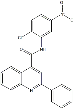 N-{2-chloro-5-nitrophenyl}-2-phenyl-4-quinolinecarboxamide 구조식 이미지