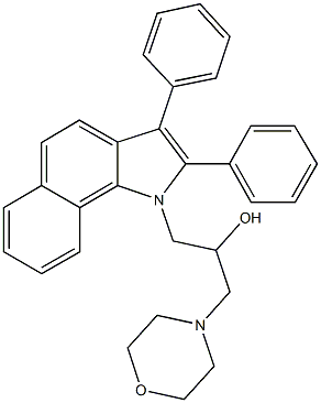 1-(2,3-diphenyl-1H-benzo[g]indol-1-yl)-3-(4-morpholinyl)-2-propanol Structure