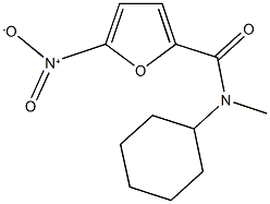 N-cyclohexyl-5-nitro-N-methylfuran-2-carboxamide 구조식 이미지