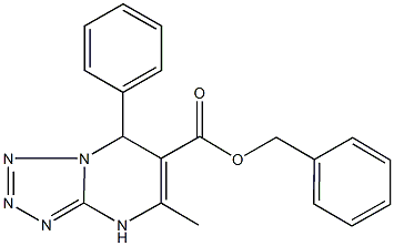 benzyl 5-methyl-7-phenyl-4,7-dihydrotetraazolo[1,5-a]pyrimidine-6-carboxylate Structure