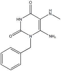 6-amino-1-benzyl-5-(methylamino)-2,4(1H,3H)-pyrimidinedione 구조식 이미지