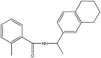 2-methyl-N-[1-(5,6,7,8-tetrahydro-2-naphthalenyl)ethyl]benzamide 구조식 이미지