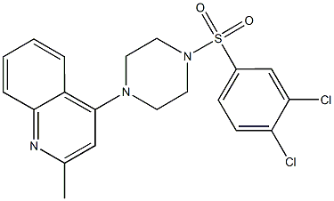 4-{4-[(3,4-dichlorophenyl)sulfonyl]-1-piperazinyl}-2-methylquinoline Structure