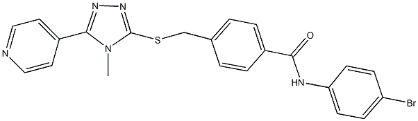 N-(4-bromophenyl)-4-({[4-methyl-5-(4-pyridinyl)-4H-1,2,4-triazol-3-yl]thio}methyl)benzamide Structure