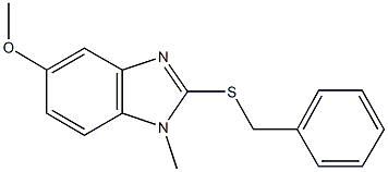 2-(benzylsulfanyl)-1-methyl-1H-benzimidazol-5-yl methyl ether Structure