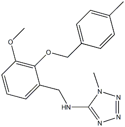 N-{3-methoxy-2-[(4-methylbenzyl)oxy]benzyl}-N-(1-methyl-1H-tetraazol-5-yl)amine Structure