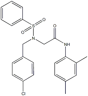 2-[(4-chlorobenzyl)(phenylsulfonyl)amino]-N-(2,4-dimethylphenyl)acetamide Structure