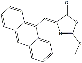 4-(9-anthrylmethylene)-2-(methylsulfanyl)-1,3-thiazol-5(4H)-one Structure