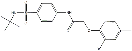2-(2-bromo-4-methylphenoxy)-N-{4-[(tert-butylamino)sulfonyl]phenyl}acetamide Structure