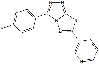 3-(4-fluorophenyl)-6-(2-pyrazinyl)[1,2,4]triazolo[3,4-b][1,3,4]thiadiazole Structure