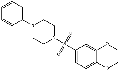 1-[(3,4-dimethoxyphenyl)sulfonyl]-4-phenylpiperazine 구조식 이미지