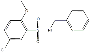 5-chloro-2-methoxy-N-(2-pyridinylmethyl)benzenesulfonamide Structure