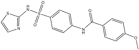 4-methoxy-N-{4-[(1,3-thiazol-2-ylamino)sulfonyl]phenyl}benzamide Structure