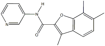 3,6,7-trimethyl-N-(3-pyridinyl)-1-benzofuran-2-carboxamide Structure