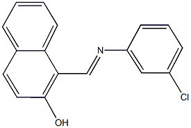 1-{[(3-chlorophenyl)imino]methyl}-2-naphthol Structure