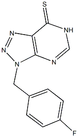 3-(4-fluorobenzyl)-3,6-dihydro-7H-[1,2,3]triazolo[4,5-d]pyrimidine-7-thione 구조식 이미지