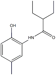 2-ethyl-N-(2-hydroxy-5-methylphenyl)butanamide 구조식 이미지