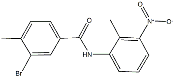 3-bromo-N-{3-nitro-2-methylphenyl}-4-methylbenzamide 구조식 이미지