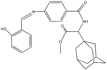 methyl 1-adamantyl({4-[(2-hydroxybenzylidene)amino]benzoyl}amino)acetate 구조식 이미지