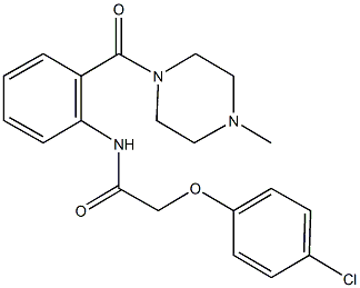 2-(4-chlorophenoxy)-N-{2-[(4-methyl-1-piperazinyl)carbonyl]phenyl}acetamide 구조식 이미지