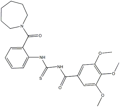 N-[2-(1-azepanylcarbonyl)phenyl]-N'-(3,4,5-trimethoxybenzoyl)thiourea 구조식 이미지