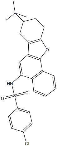 N-(8-tert-butyl-7,8,9,10-tetrahydronaphtho[1,2-b][1]benzofuran-5-yl)-4-chlorobenzenesulfonamide 구조식 이미지