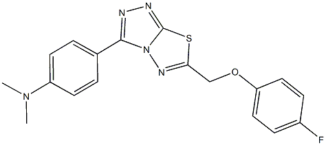 N-(4-{6-[(4-fluorophenoxy)methyl][1,2,4]triazolo[3,4-b][1,3,4]thiadiazol-3-yl}phenyl)-N,N-dimethylamine Structure