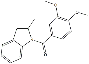 1-(3,4-dimethoxybenzoyl)-2-methylindoline Structure