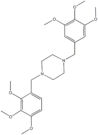 2,3-dimethoxy-4-{[4-(3,4,5-trimethoxybenzyl)-1-piperazinyl]methyl}phenyl methyl ether 구조식 이미지