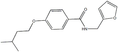 N-(2-furylmethyl)-4-(isopentyloxy)benzamide 구조식 이미지