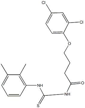 N-[4-(2,4-dichlorophenoxy)butanoyl]-N'-(2,3-dimethylphenyl)thiourea Structure