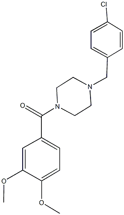 1-(4-chlorobenzyl)-4-(3,4-dimethoxybenzoyl)piperazine Structure