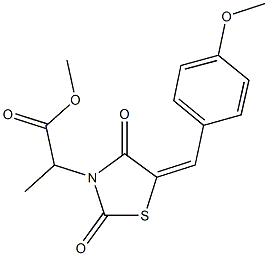 methyl 2-[5-(4-methoxybenzylidene)-2,4-dioxo-1,3-thiazolidin-3-yl]propanoate 구조식 이미지