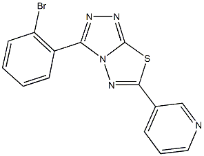 3-(2-bromophenyl)-6-(3-pyridinyl)[1,2,4]triazolo[3,4-b][1,3,4]thiadiazole Structure