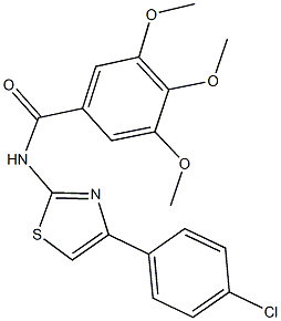 N-[4-(4-chlorophenyl)-1,3-thiazol-2-yl]-3,4,5-trimethoxybenzamide 구조식 이미지