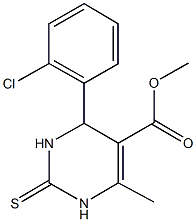 methyl 4-(2-chlorophenyl)-6-methyl-2-thioxo-1,2,3,4-tetrahydro-5-pyrimidinecarboxylate Structure